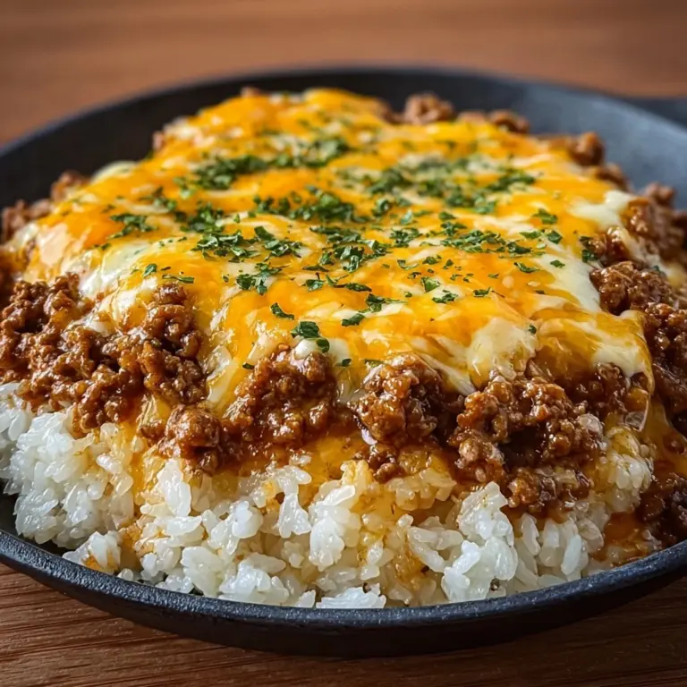 Rice Skillet with Cheddar Parmesan Sauce Recipe