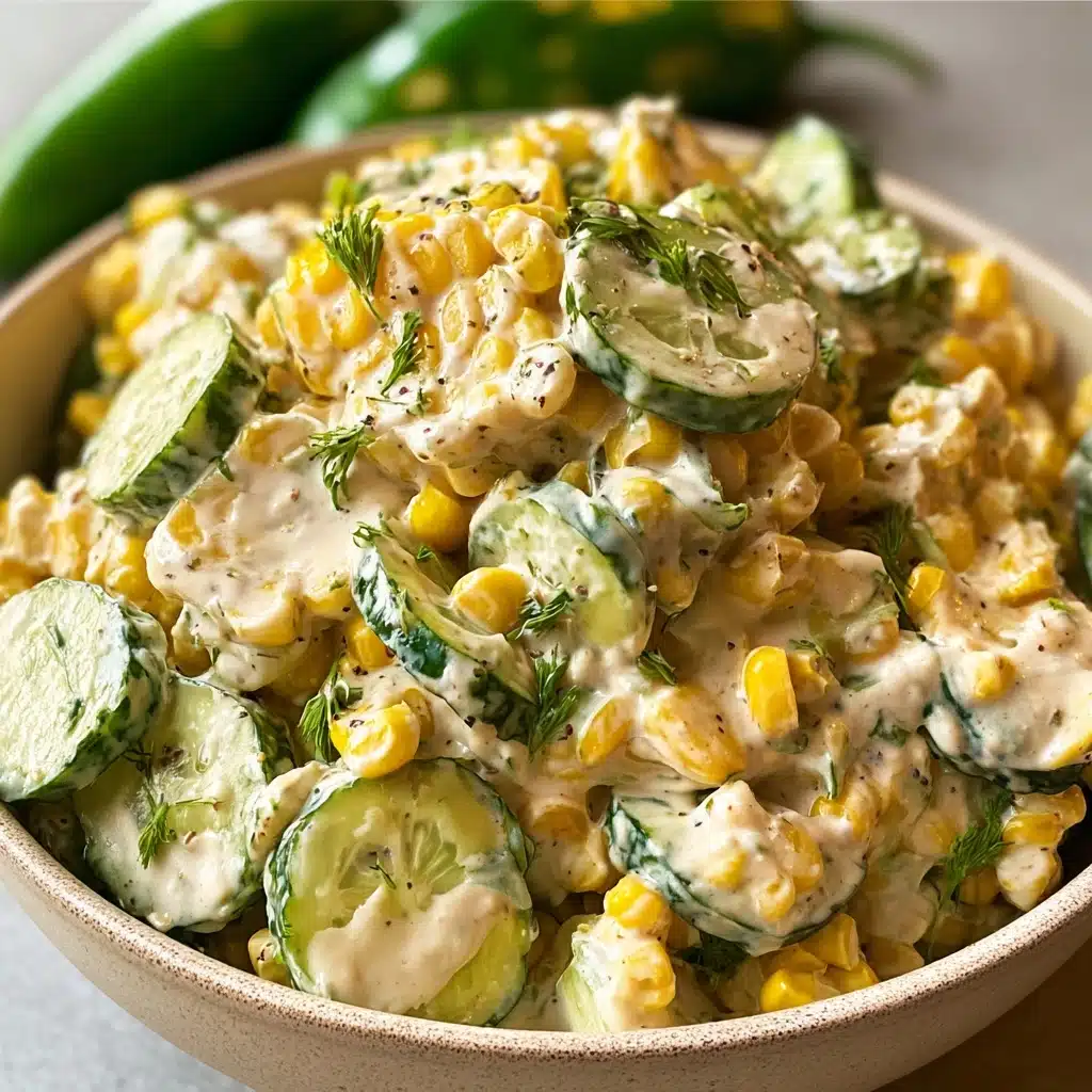 Street Corn Creamy Cucumber Salad Recipe