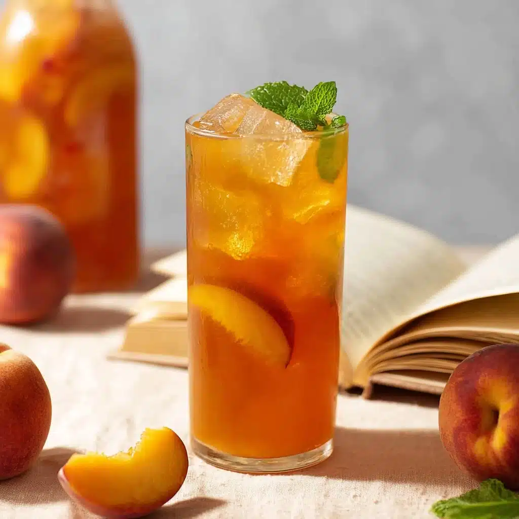 3-Ingredient Peach Iced Tea Recipe - Recipe Image