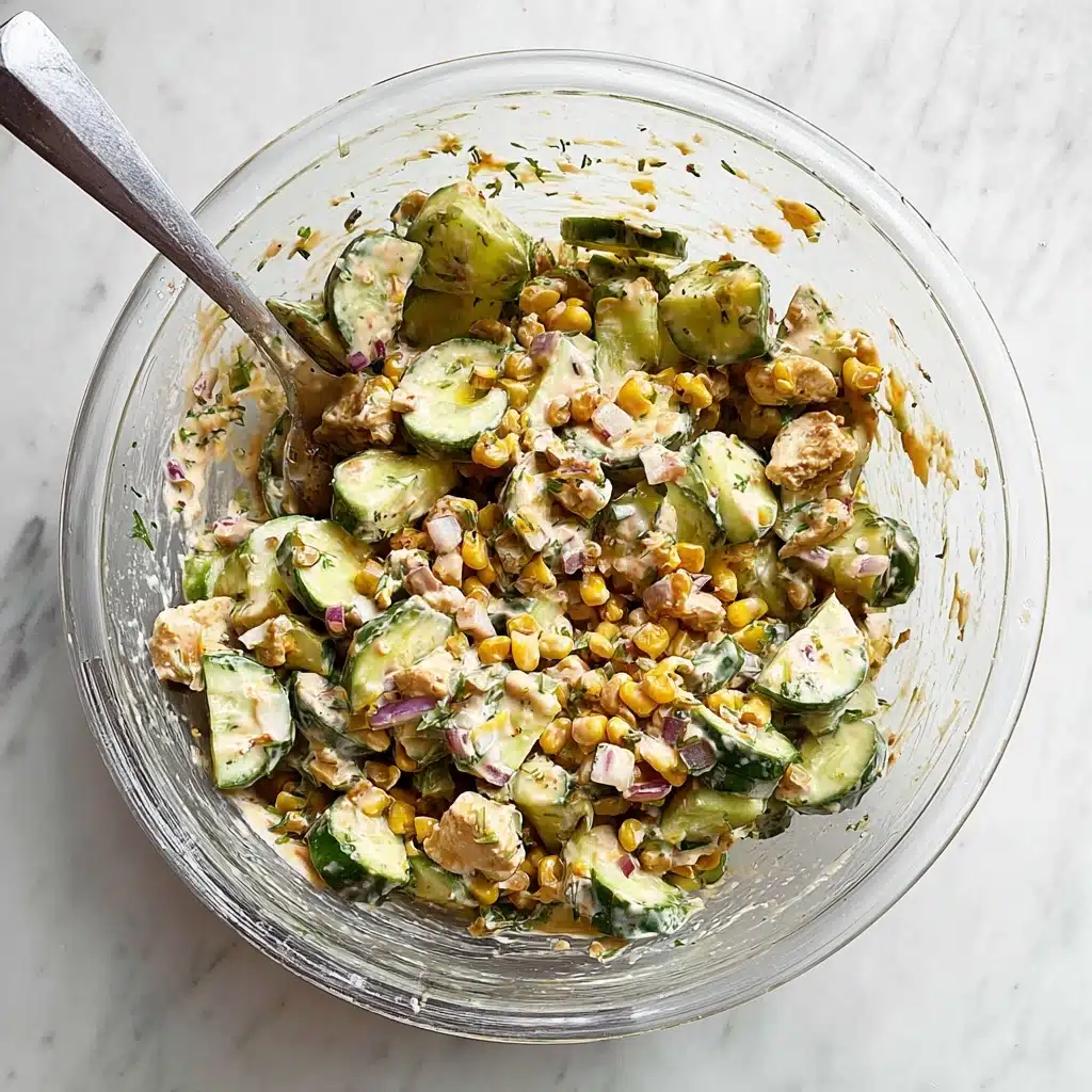 Street Corn Creamy Cucumber Salad Recipe