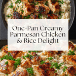 One-Pan Creamy Parmesan Chicken & Rice Recipe