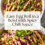 Egg Roll in a Bowl with Creamy Chili Sauce Recipe