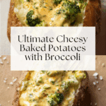 Cheesy Baked Potatoes with Broccoli Cheese Sauce Recipe