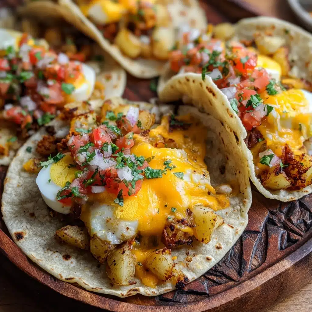 Potato, Egg, and Cheese Breakfast Tacos Recipe - Recipe Image