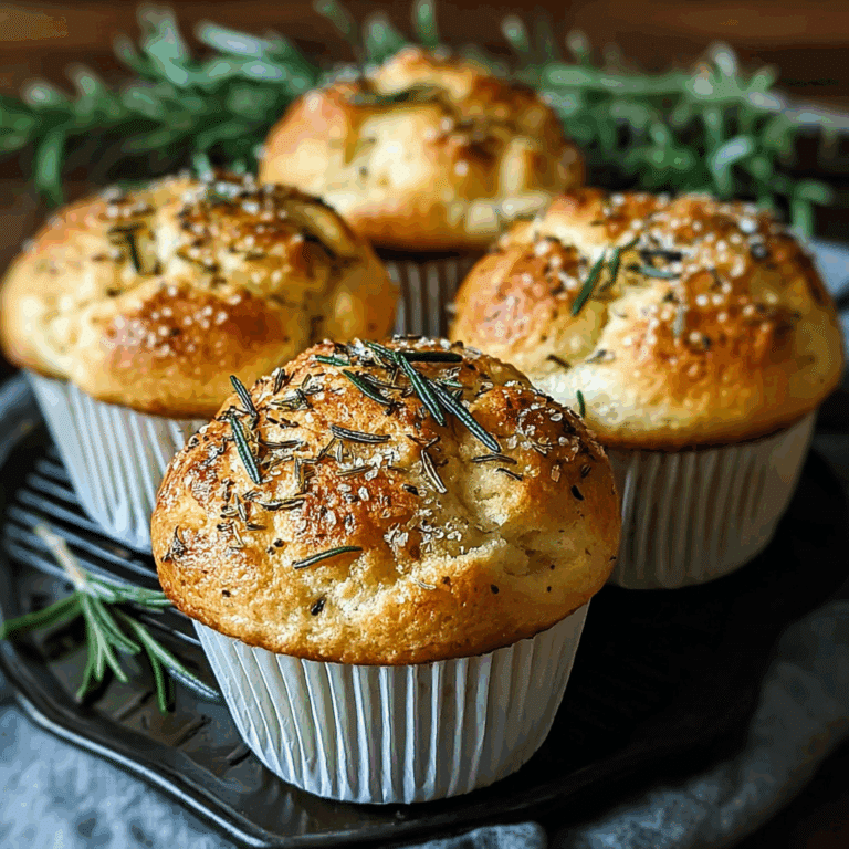 Easy Garlic Rosemary Focaccia Muffins Recipe
