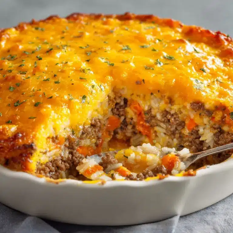 Cheesy Ground Beef and Rice Casserole Recipe