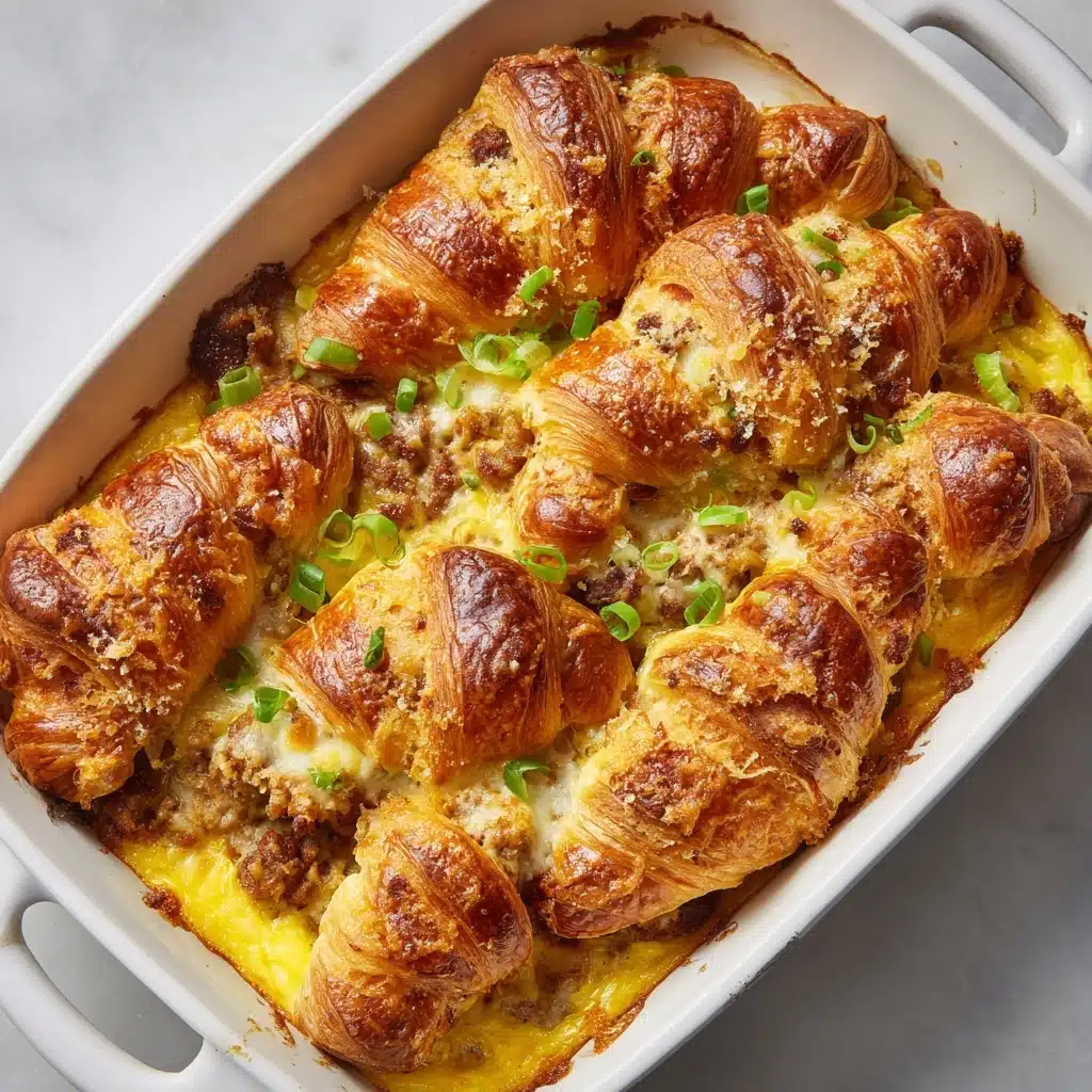 A Decadent Breakfast: Croissant Breakfast Casserole Recipe - Recipe Image