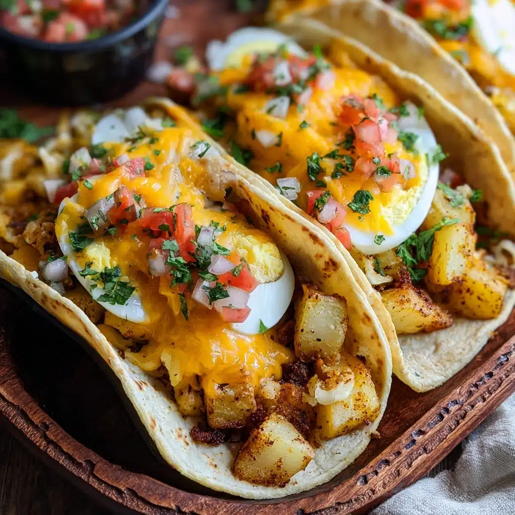 Potato, Egg, and Cheese Breakfast Tacos Recipe