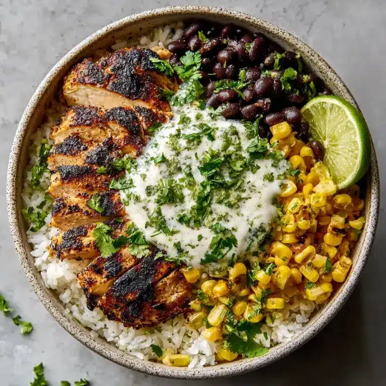Mexican Street Corn Chicken Rice Bowl Recipe