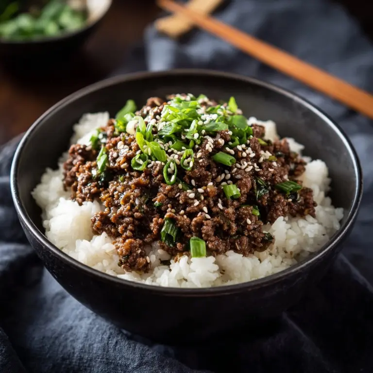 Korean Ground Beef Bowl (25-Minutes) Recipe