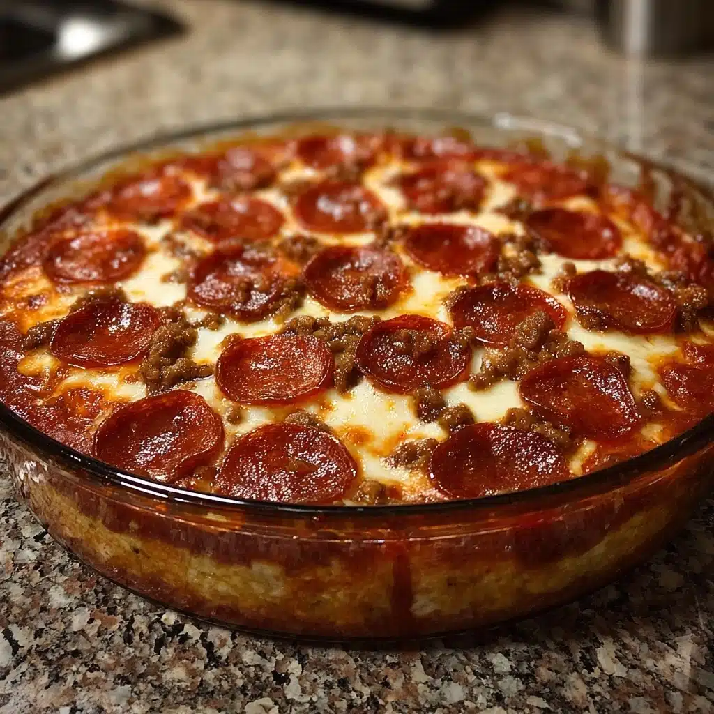 Meat Lovers Pizza Casserole Recipe - Recipe Image