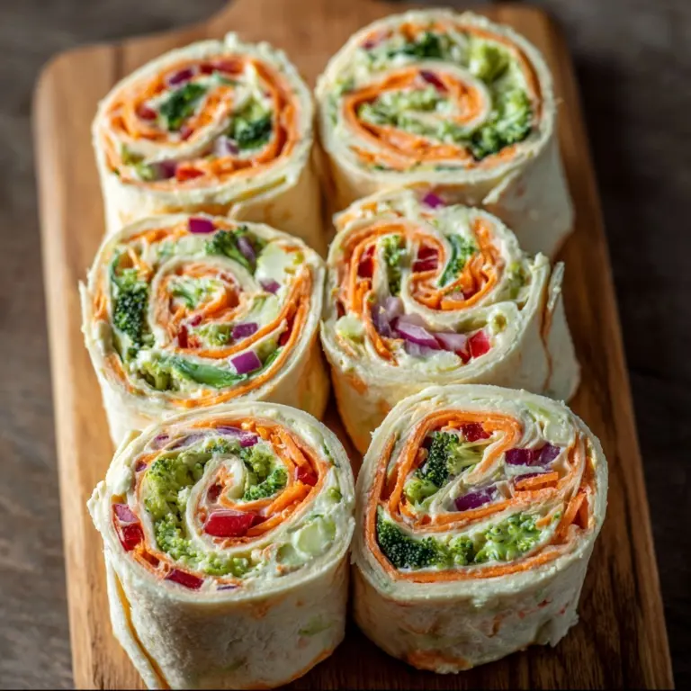 Fresh Vegetable Tortilla Roll Ups Recipe
