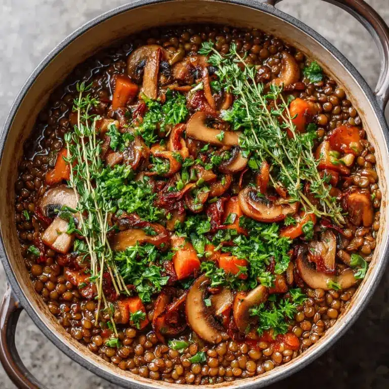 Vegan Lentil Mushroom Stew Recipe
