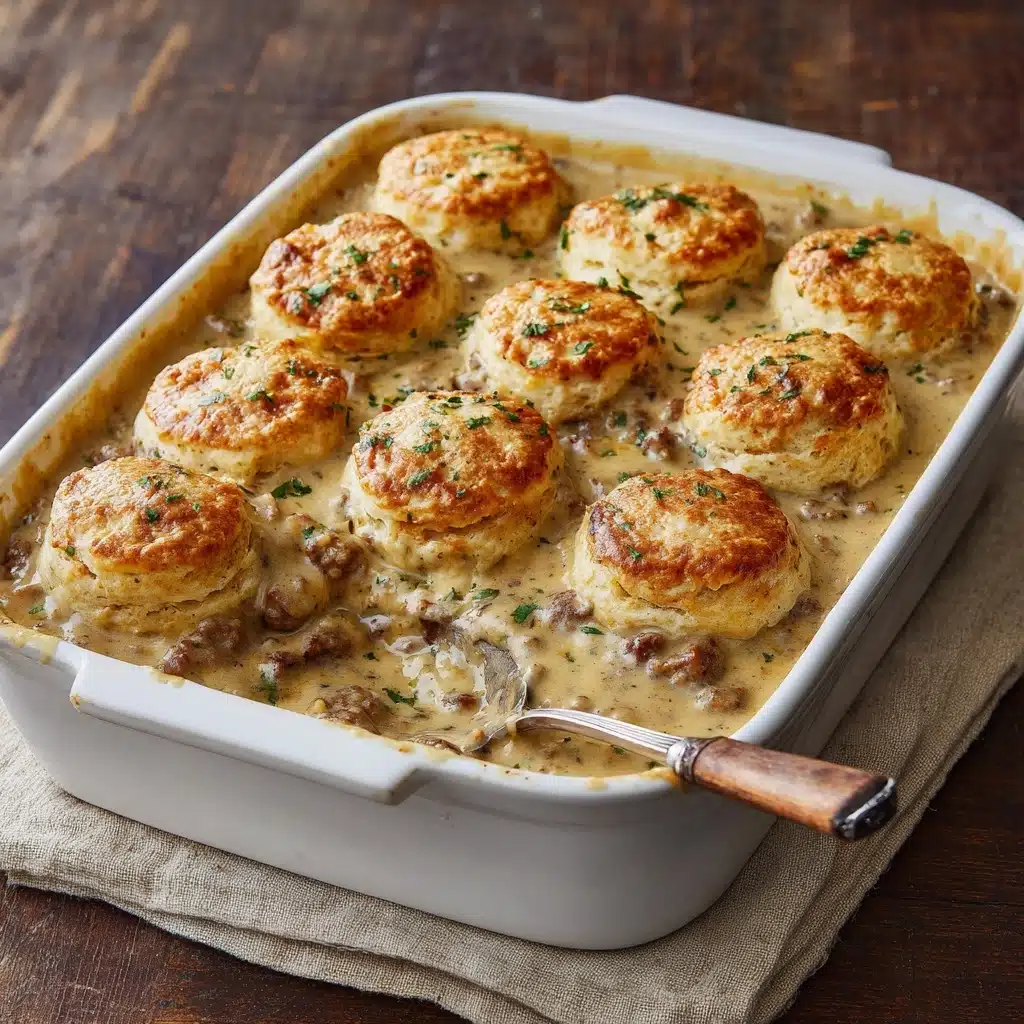 Biscuits and Gravy Casserole Recipe - Recipe Image