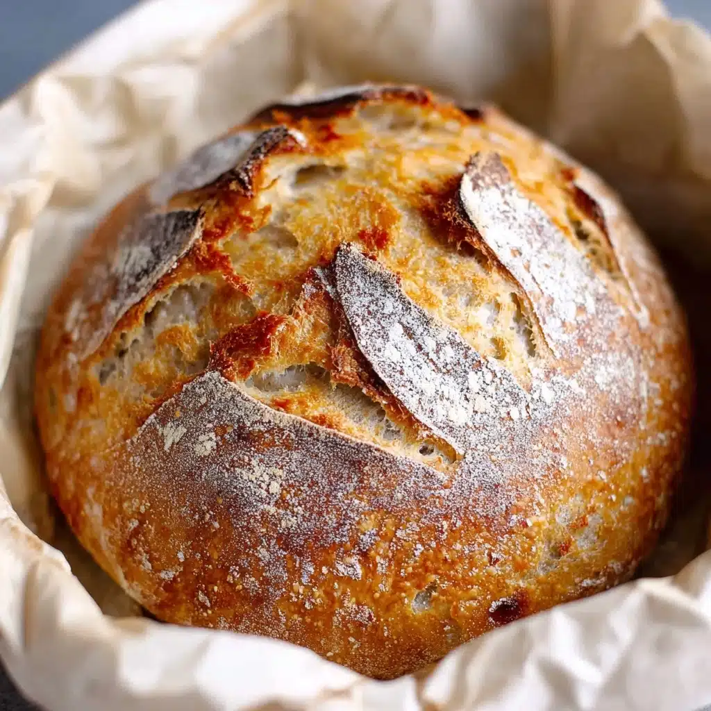 Dutch Oven No Knead Crusty Bread Recipe - Recipe Image