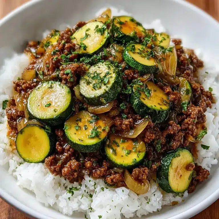 Greek-Style Beef and Zucchini Rice Bowl Recipe