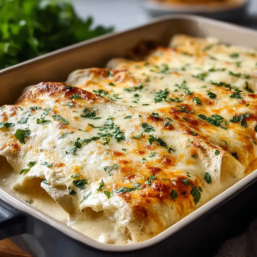 Creamy White Chicken Enchiladas Recipe - Recipe Image