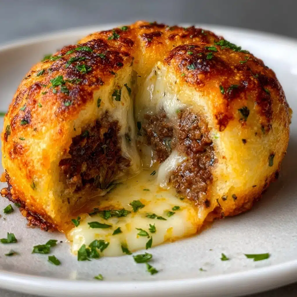 Garlic Parmesan Cheeseburger Bombs Recipe