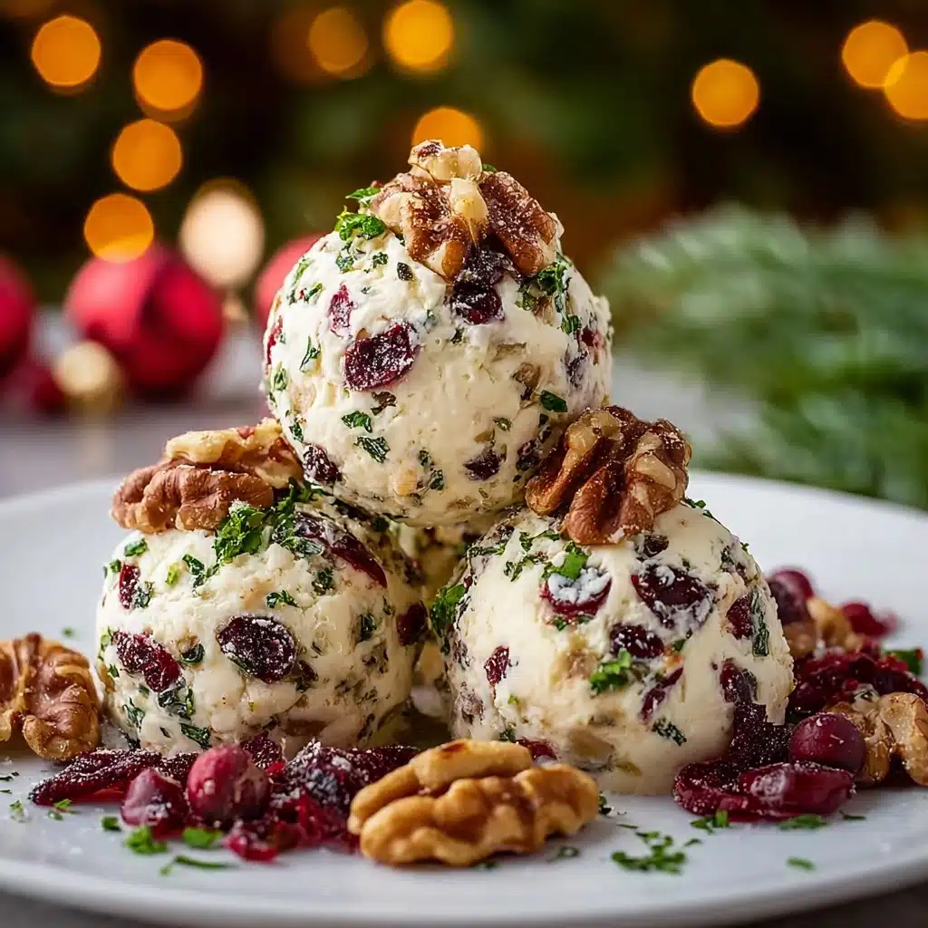 Christmas Cranberry Walnut Cheese Balls Recipe
