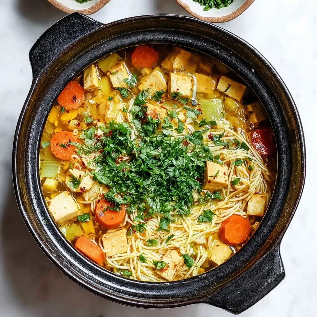 Garlic Ginger Soup With Noodles Recipe - Recipe Image