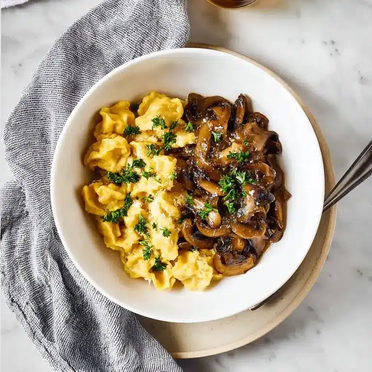 Authentic German Spaetzle with Mushroom Sauce Recipe