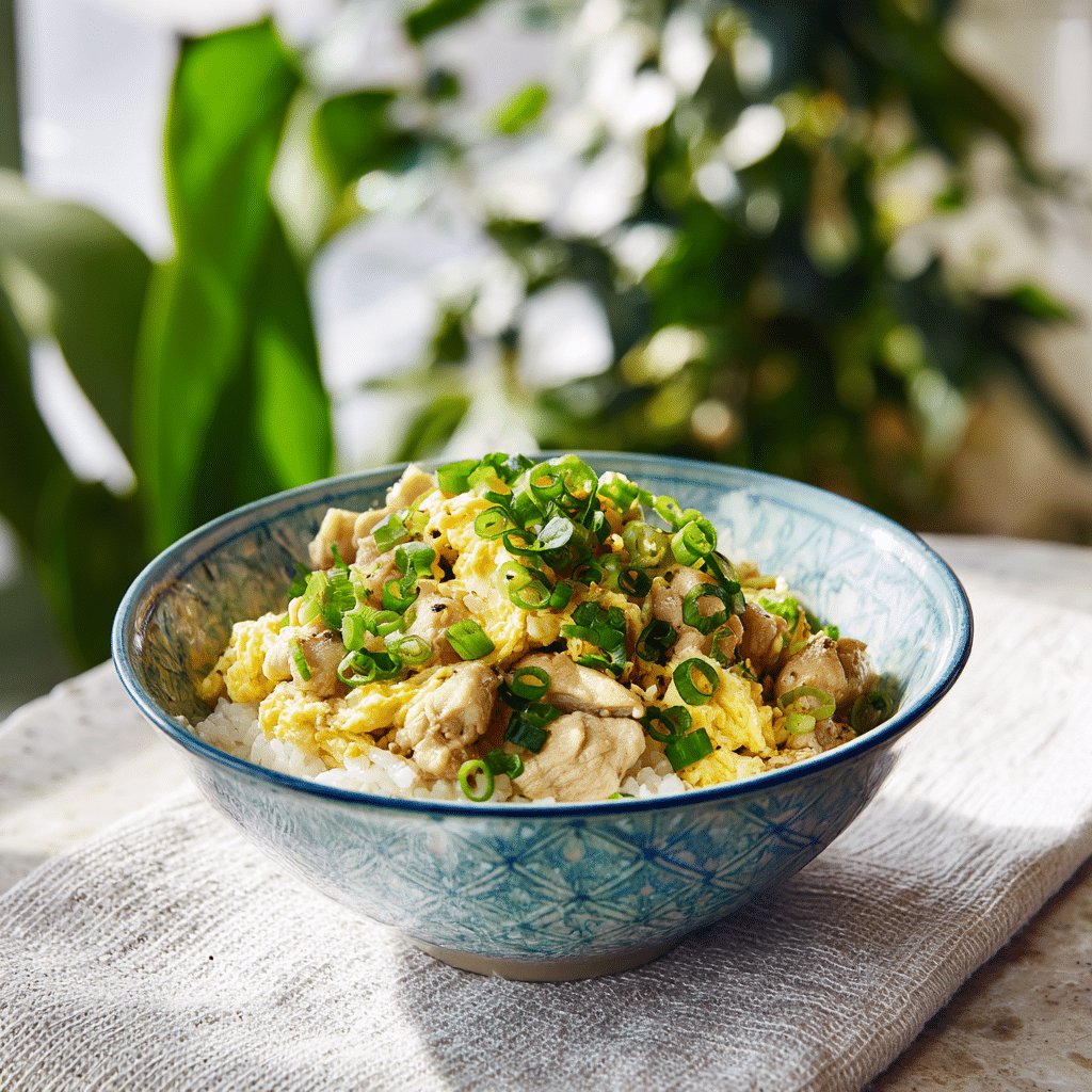 15-Minute Oyakodon (Japanese Chicken & Egg Rice Bowl) Recipe - Recipe Image