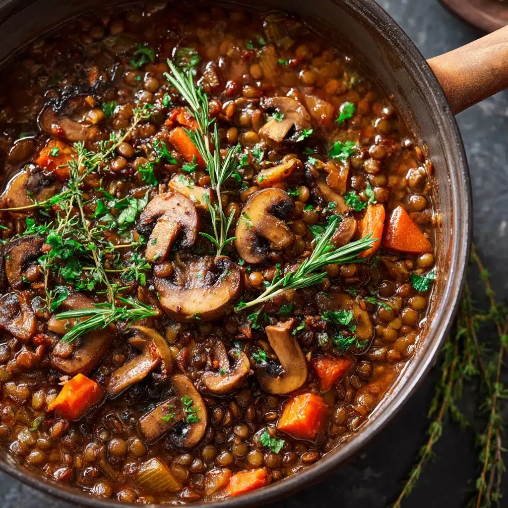 Vegan Lentil Mushroom Stew Recipe - Recipe Image