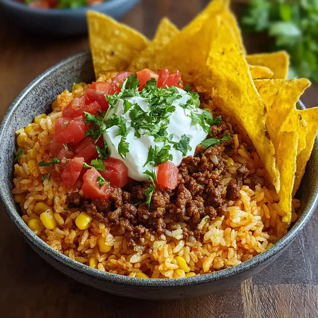 Taco Rice Bowl with Doritos Recipe - Recipe Image