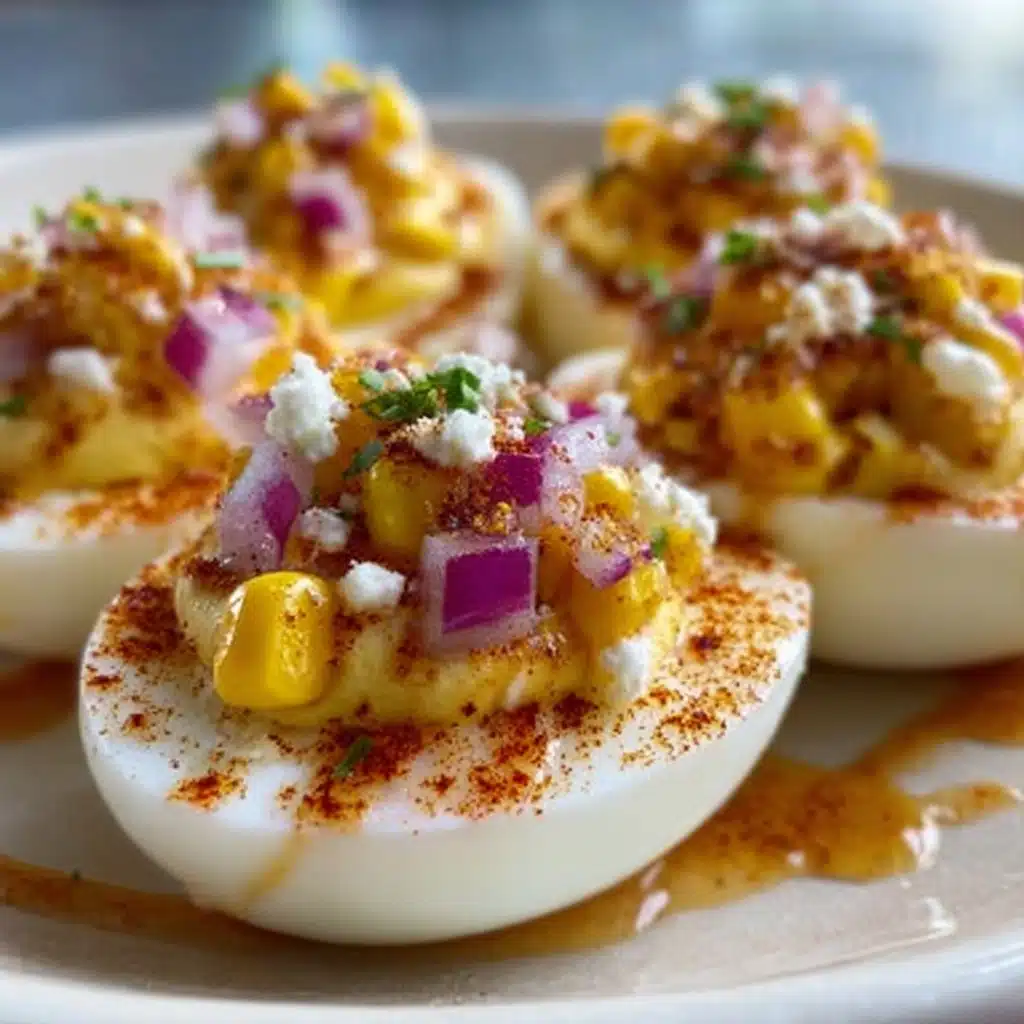 Elote Deviled Eggs: 12 Fiesta Delights Recipe