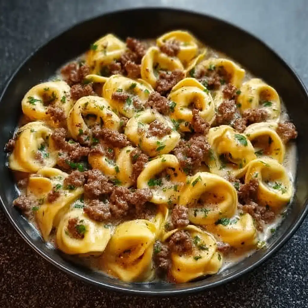 Cheesesteak Tortellini in Rich Provolone Sauce Recipe
