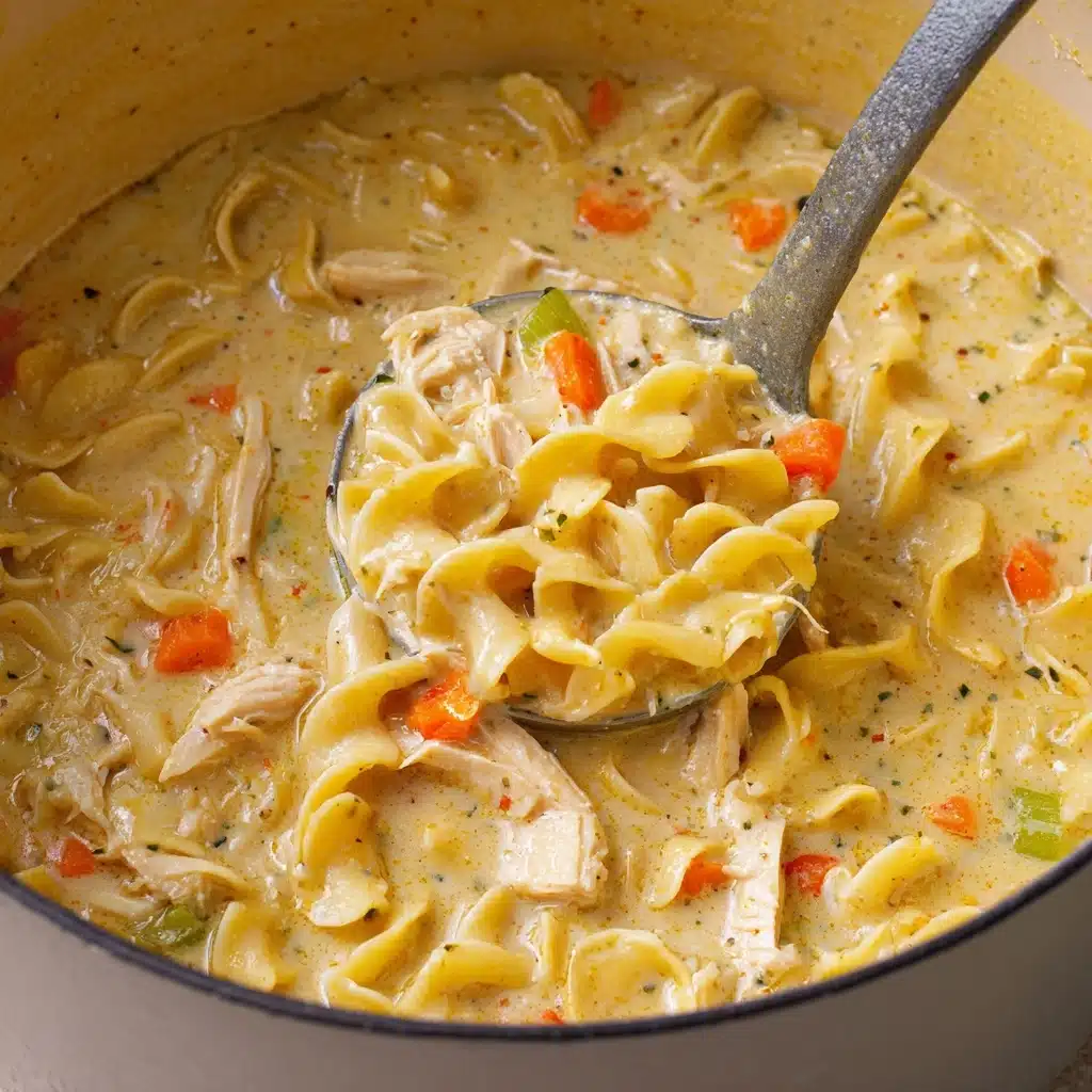 Creamy Chicken Noodle Soup Recipe - Recipe Image