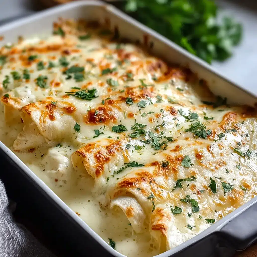 Creamy White Chicken Enchiladas Recipe - Recipe Image