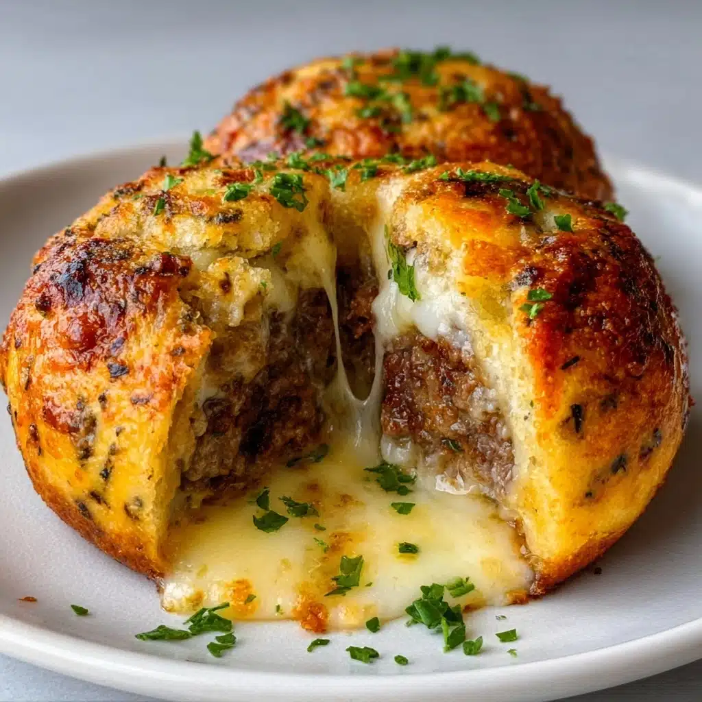 Garlic Parmesan Cheeseburger Bombs Recipe - Recipe Image
