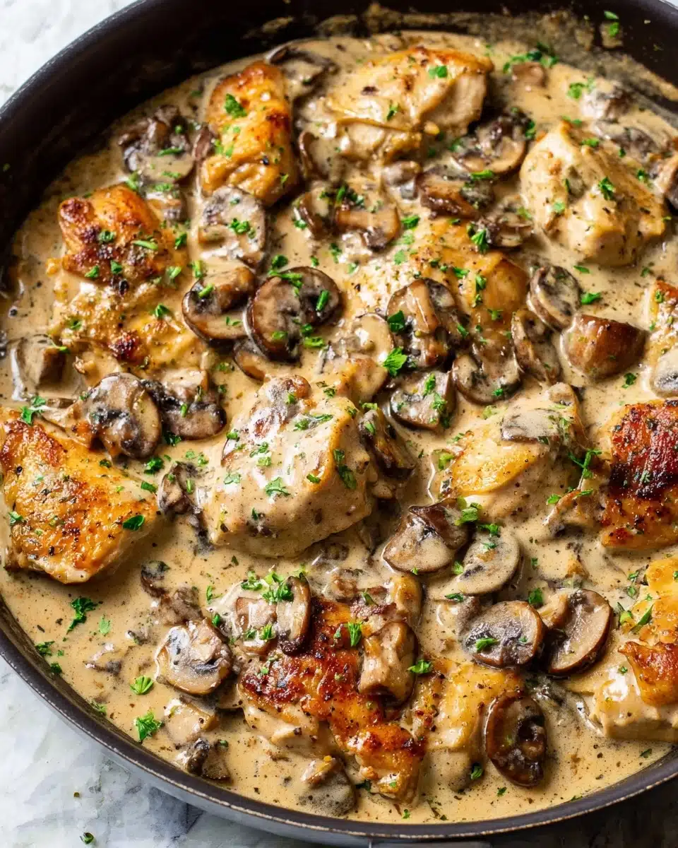 Creamy Mushroom Chicken and Wild Rice Soup Recipe - Recipe Image