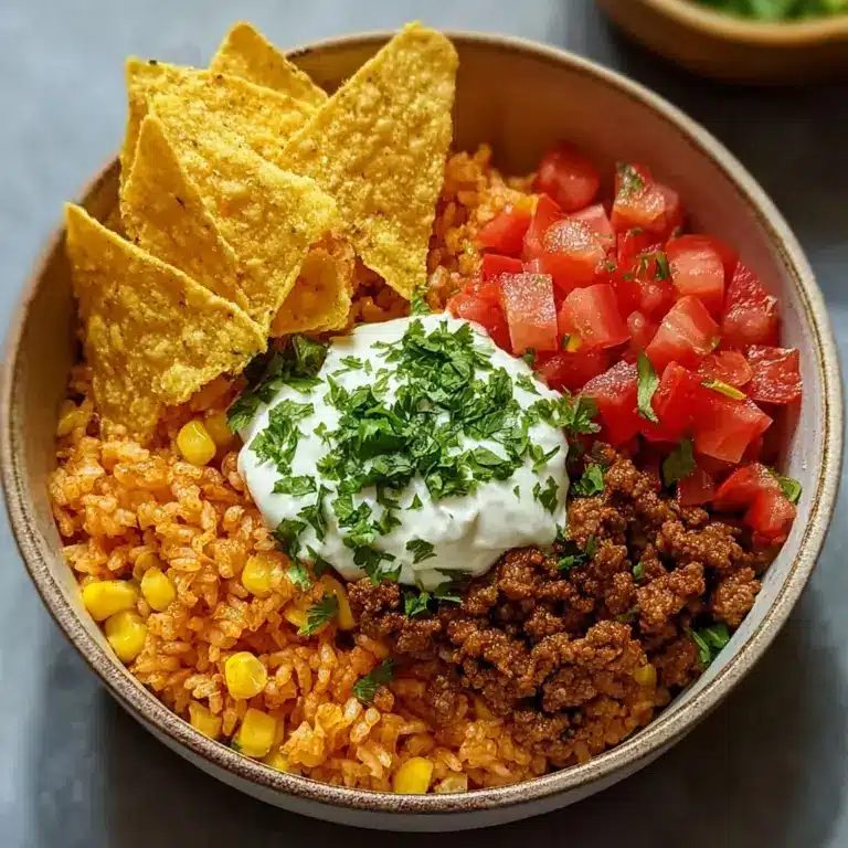 Taco Rice Bowl with Doritos Recipe