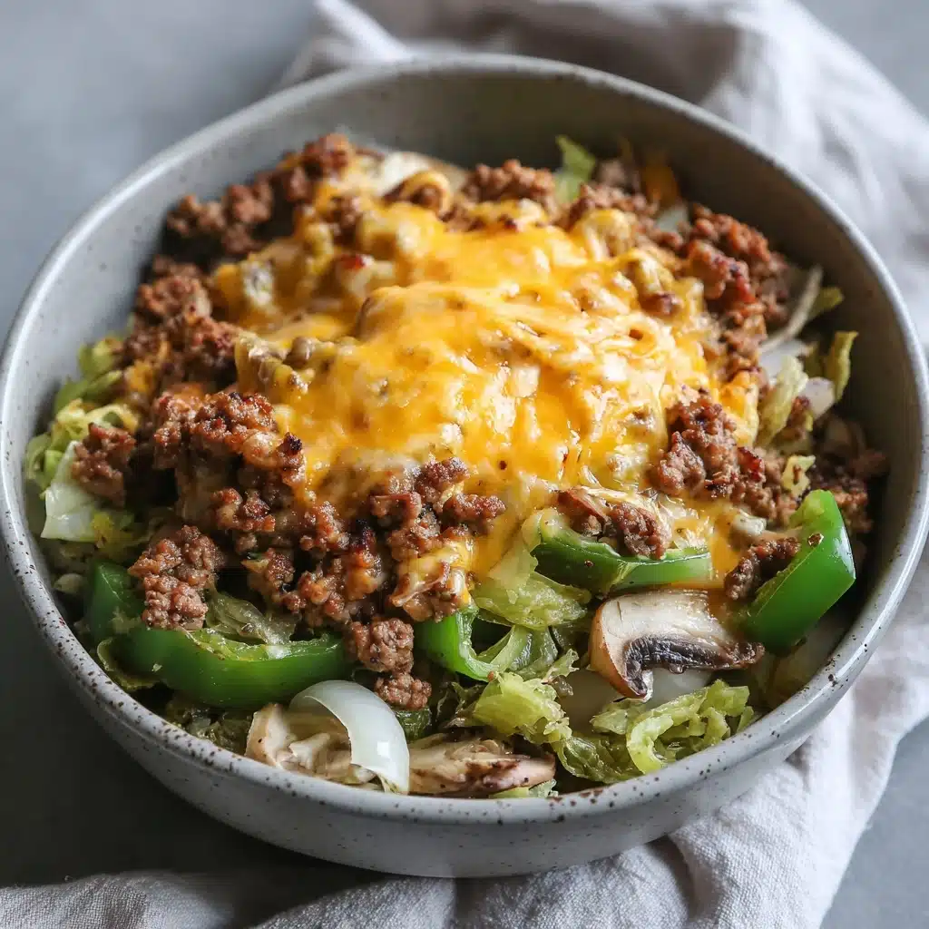 Philly Cheesesteak Bowls – Easy Low-Carb Dinner Idea Recipe - Recipe Image