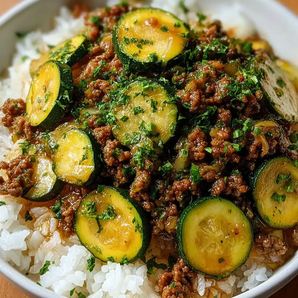 Greek-Style Beef and Zucchini Rice Bowl Recipe - Recipe Image