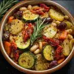 Rustic Roasted Vegetable Bake with Cannellini Beans Recipe