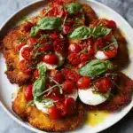 Cutlets with Tomato and Burrata Topping Recipe