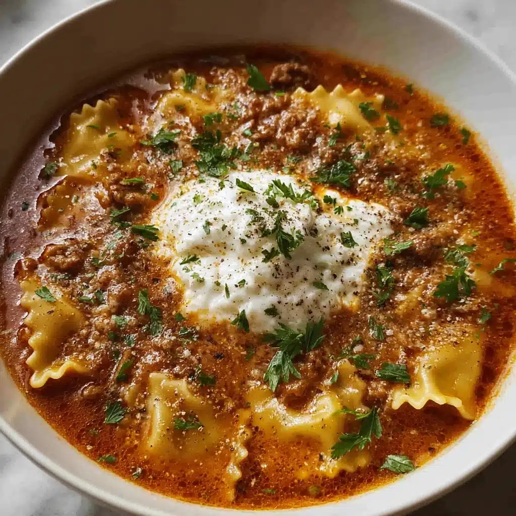 Mouthwatering One Pot Lasagna Soup - Alrightwithme Recipe - Recipe Image