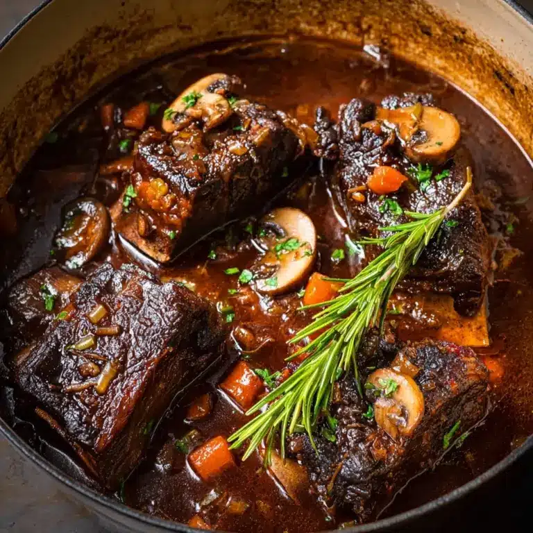 Braised Short Ribs (with Red Wine & Mushrooms) Recipe