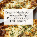 CREAMY MUSHROOM LASAGNA: Discover the Ultimate Comfort! Recipe