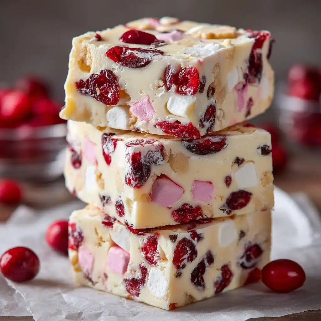 Candied Cherry Divinity Squares Recipe - Recipe Image