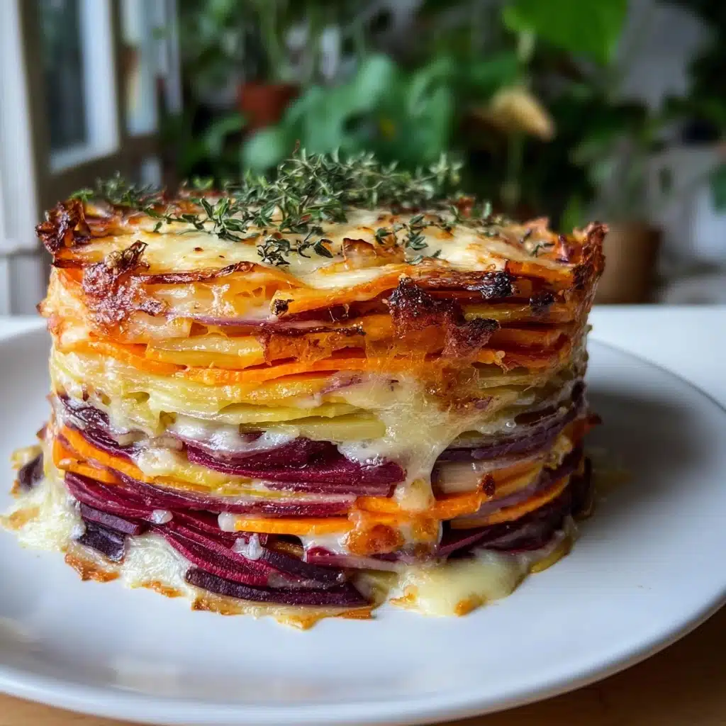 Irresistible Cheesy Root Vegetable Gratin with 3 Layers Recipe - Recipe Image