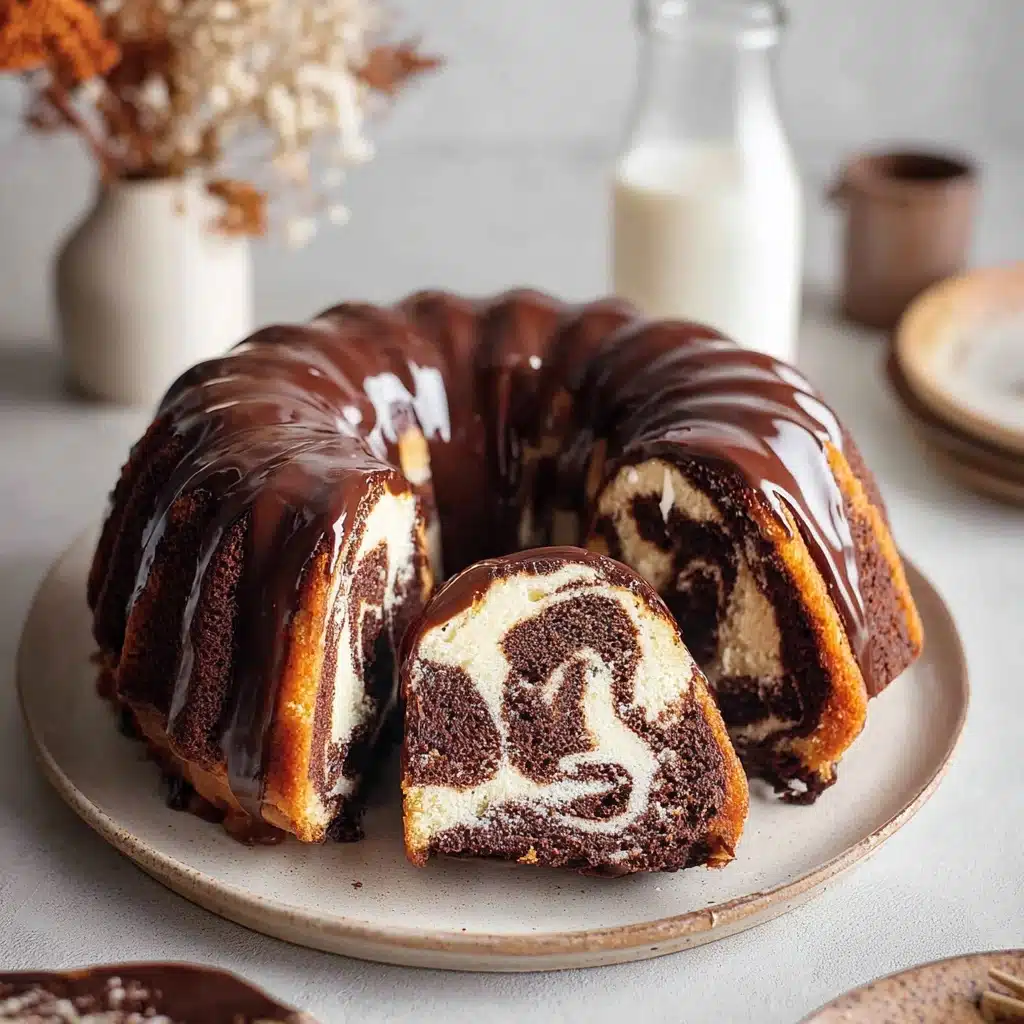 Vegan Zebra Bundt Cake (Vegan Marble Cake) Recipe - Recipe Image