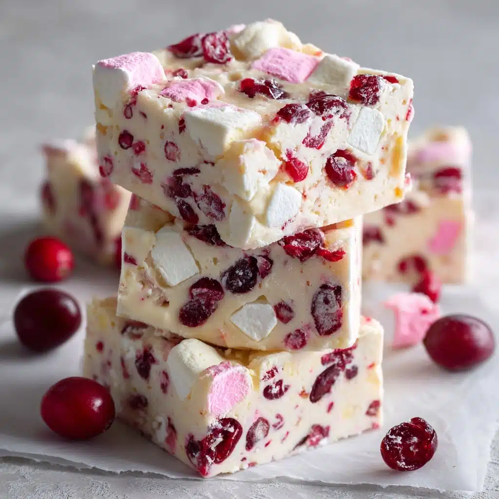Candied Cherry Divinity Squares Recipe - Recipe Image