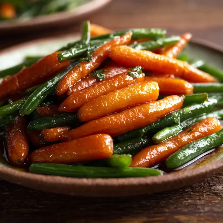 Honey Glazed Carrots & Green Beans Recipe