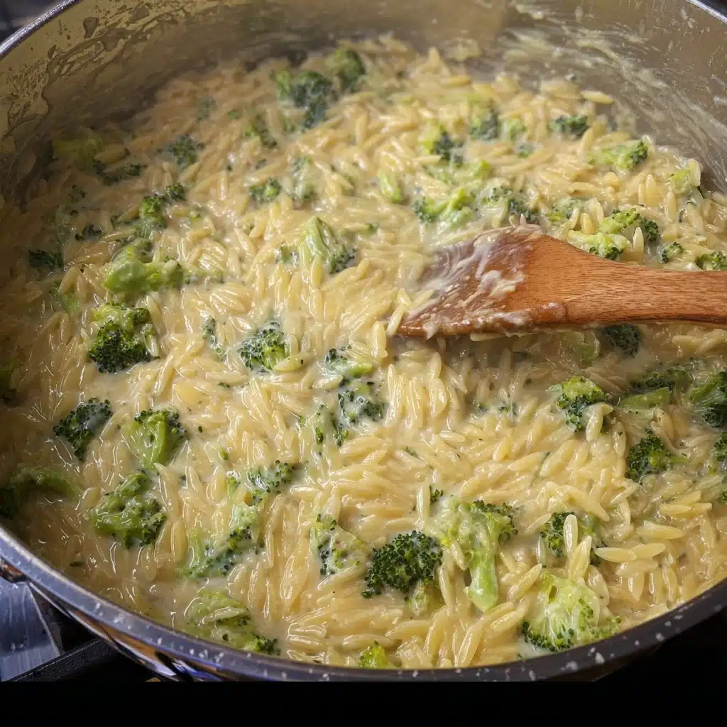 Broccoli Cheddar Orzo Recipe - Recipe Image