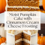 Pumpkin Cake with Cinnamon Cream Cheese Frosting Recipe