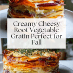 Irresistible Cheesy Root Vegetable Gratin with 3 Layers Recipe